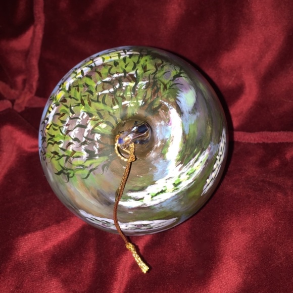 Bloomingdales Impressionists painted glass ornament New Vintage nature landscape - Picture 4 of 9